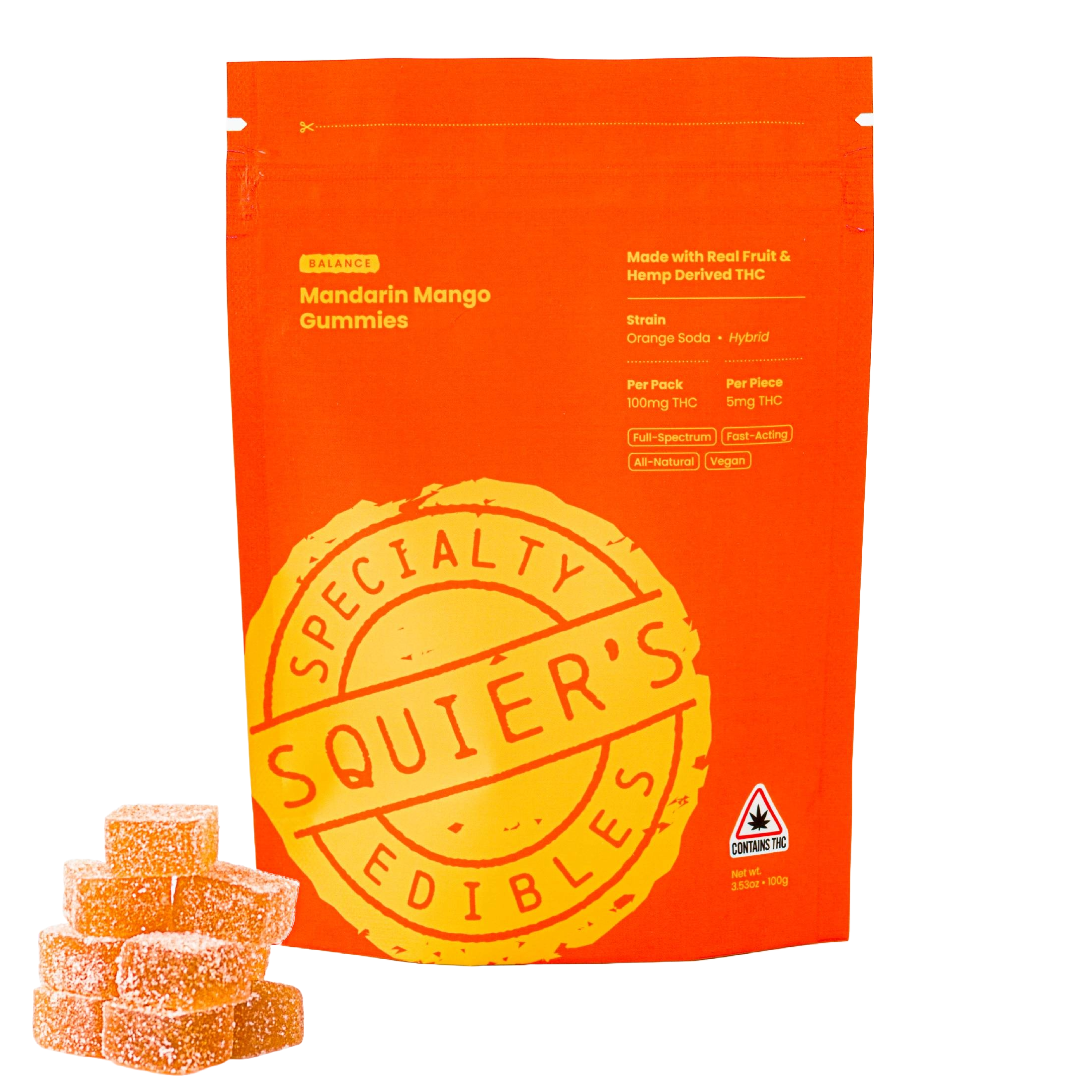 100mg Mandarin Mango Gummies - Bliss