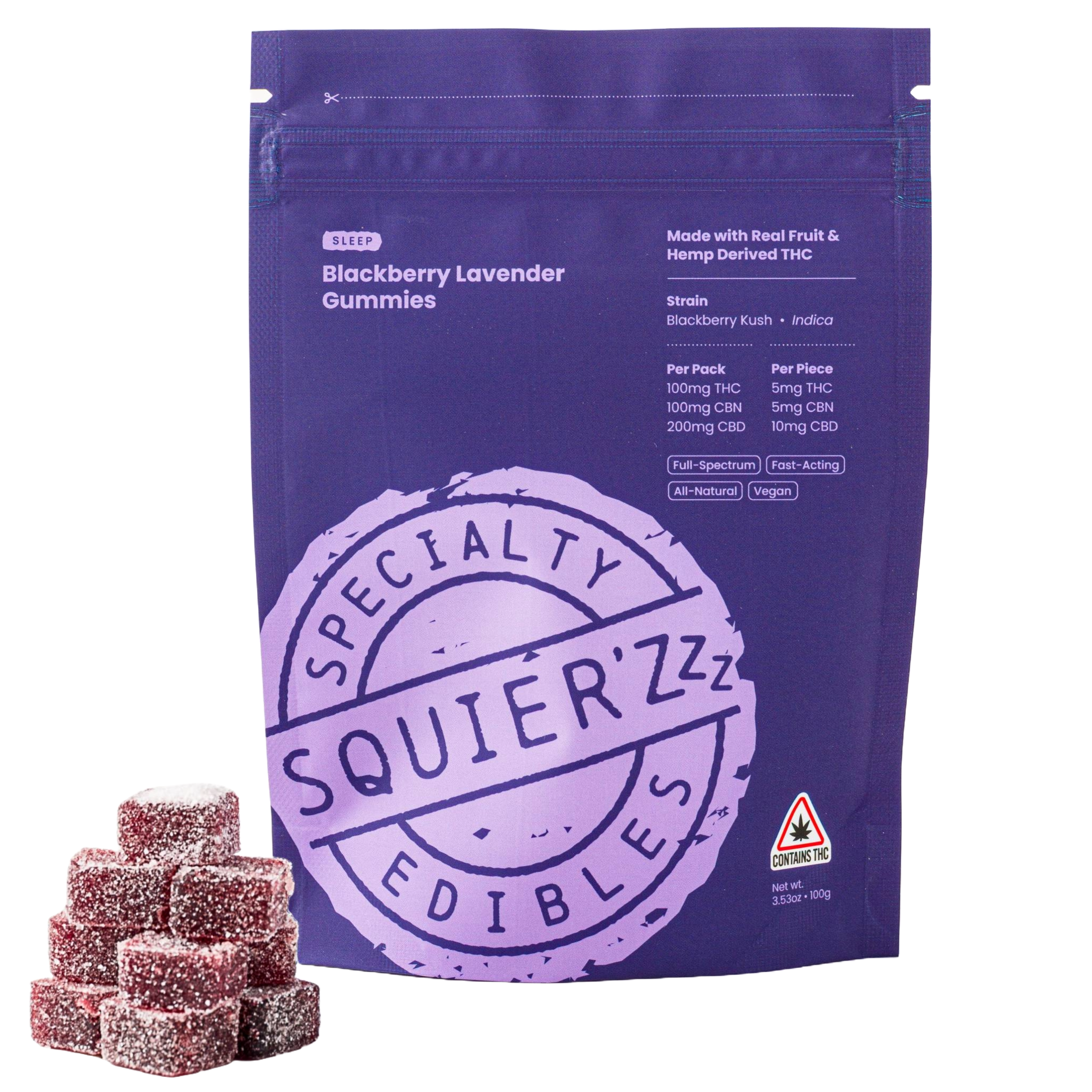 400mg Blackberry Lavender Gummies - Sleep
