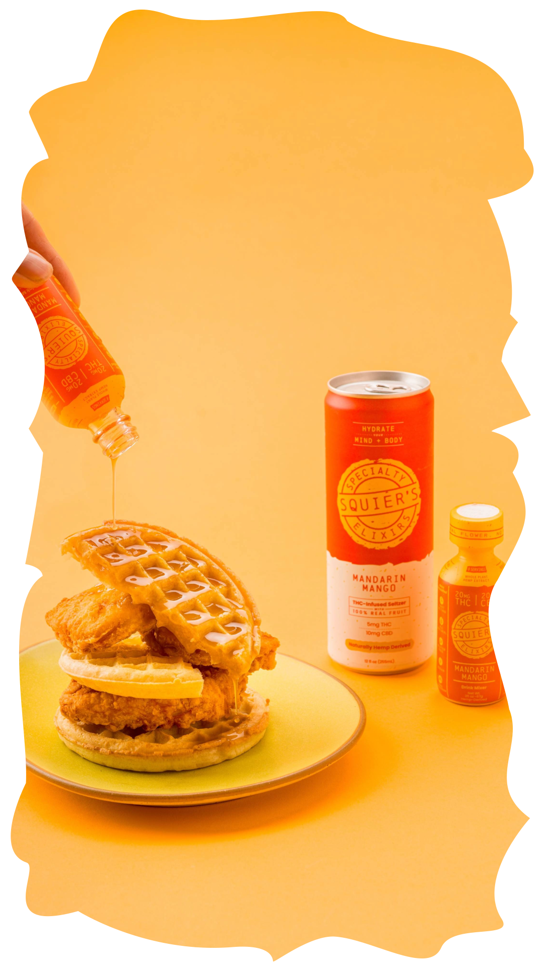 Mandarin Mango Chicken and Waffles