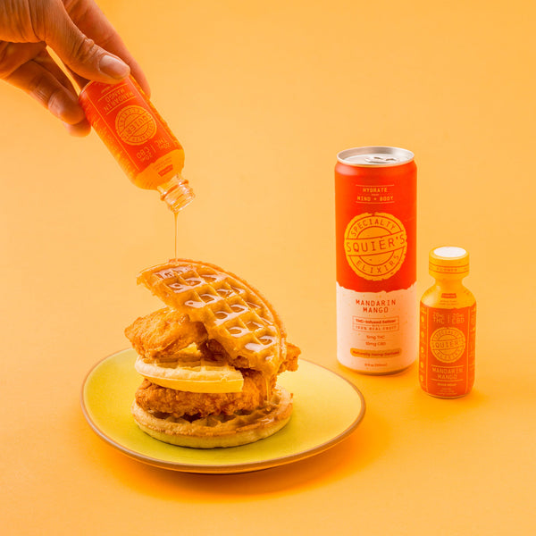 Mandarin Mango Chicken and Waffles