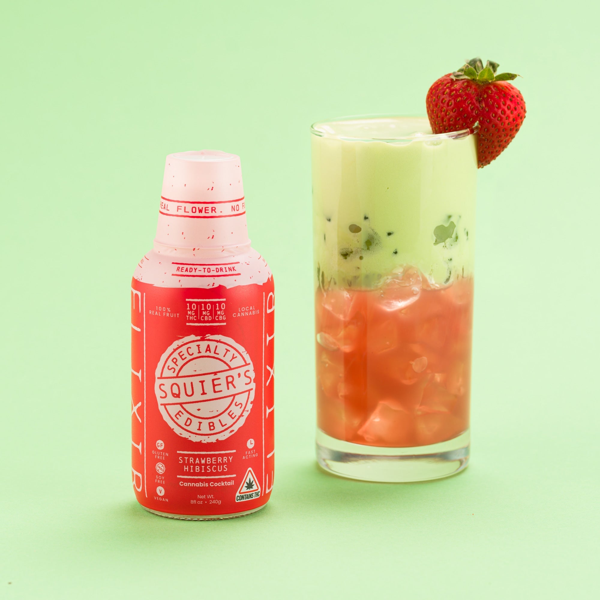 Iced Strawberry Hibiscus Matcha