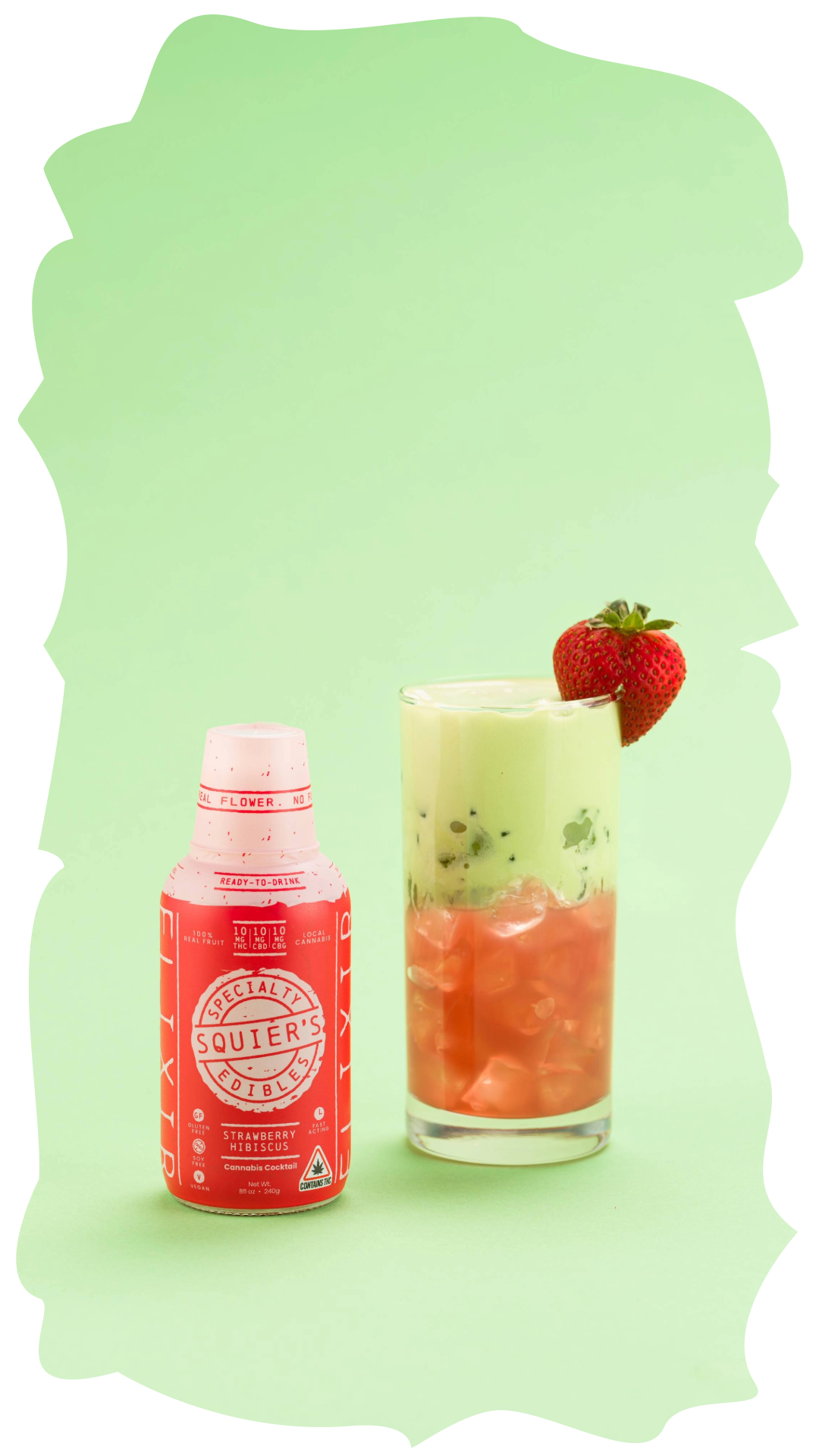 Iced Strawberry Hibiscus Matcha