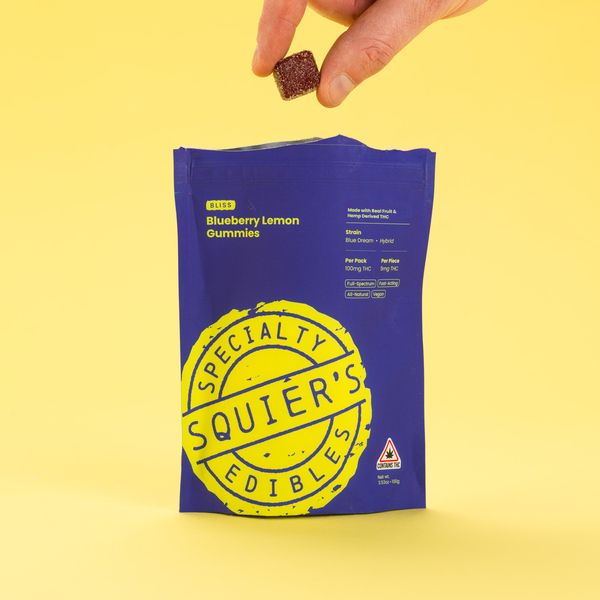 100mg Blueberry Lemon Gummies - Bliss