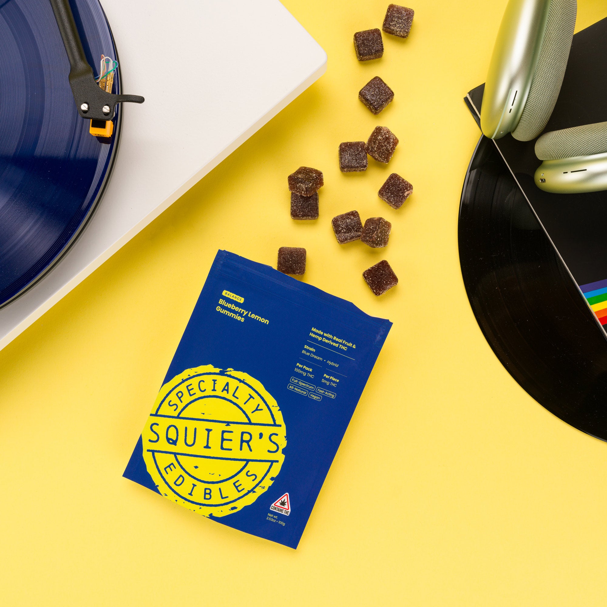 100mg BLISS Blueberry Lemon Gummies