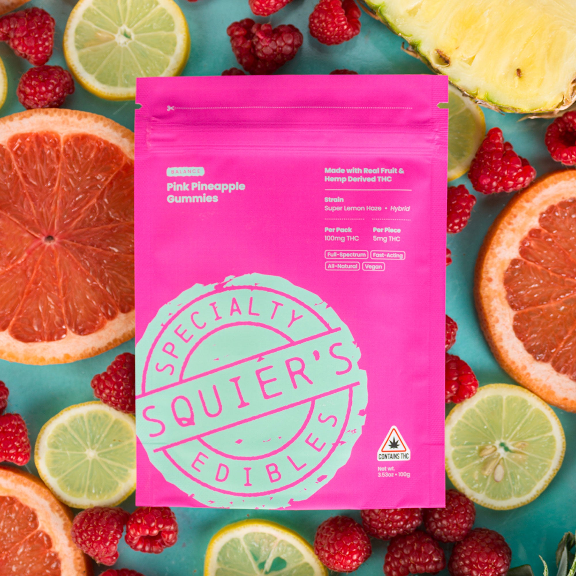 100mg BLISS Pink Pineapple Gummies