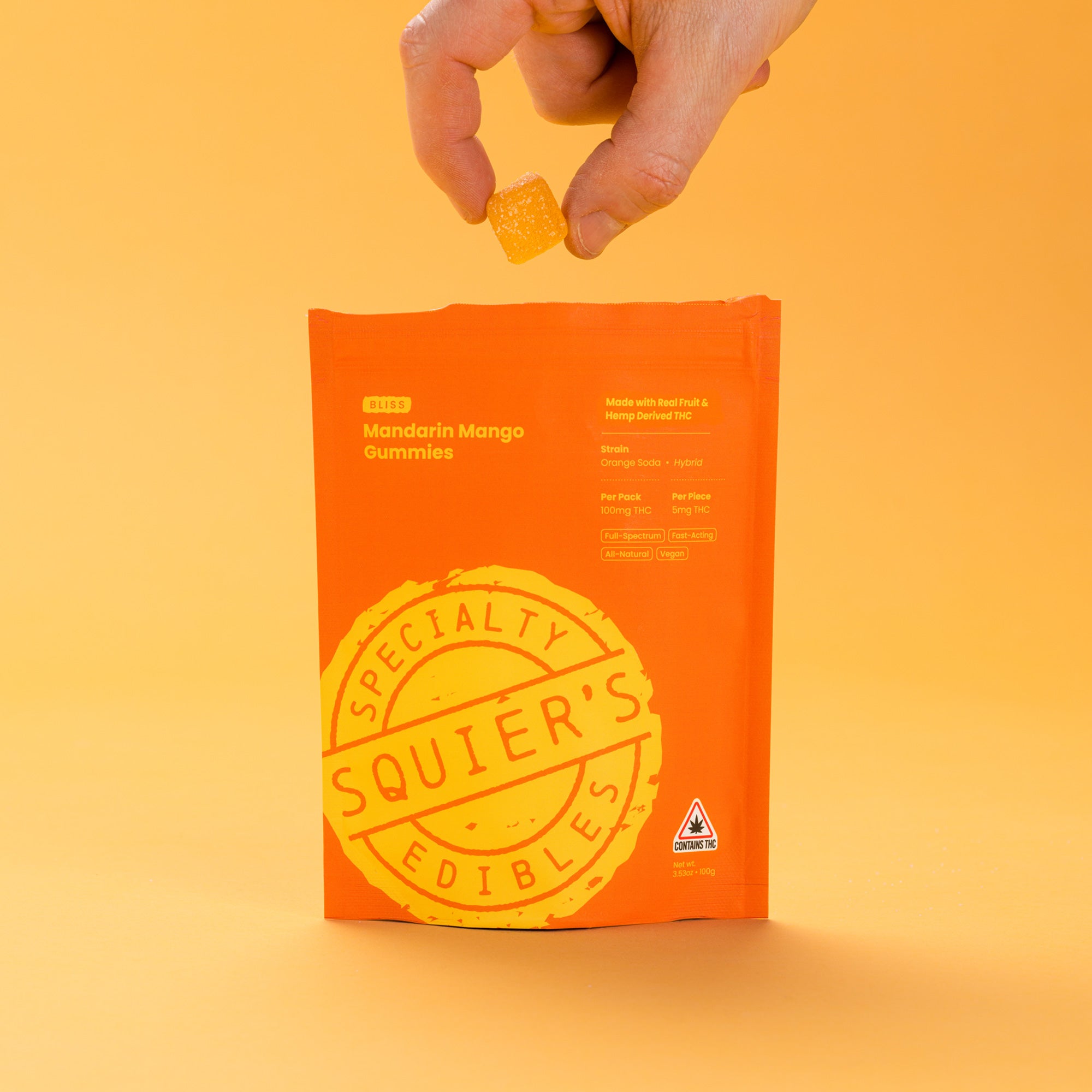 100mg Mandarin Mango Gummies - Bliss