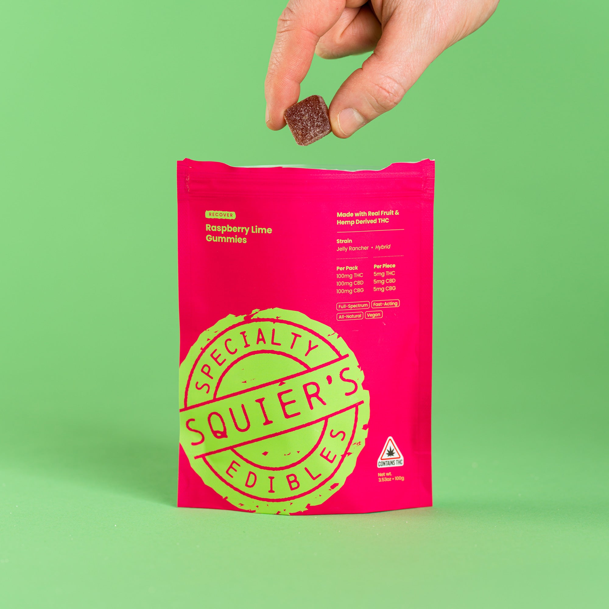 300mg Raspberry Lime Gummies - Recover