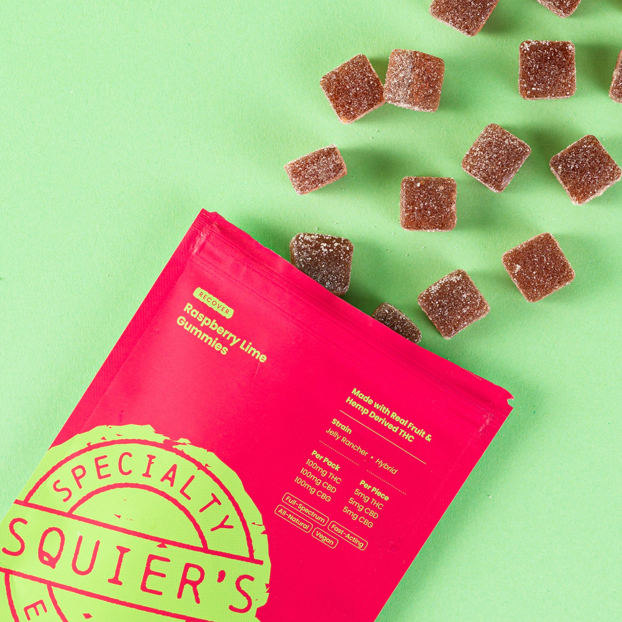 300mg Raspberry Lime Gummies - Recover