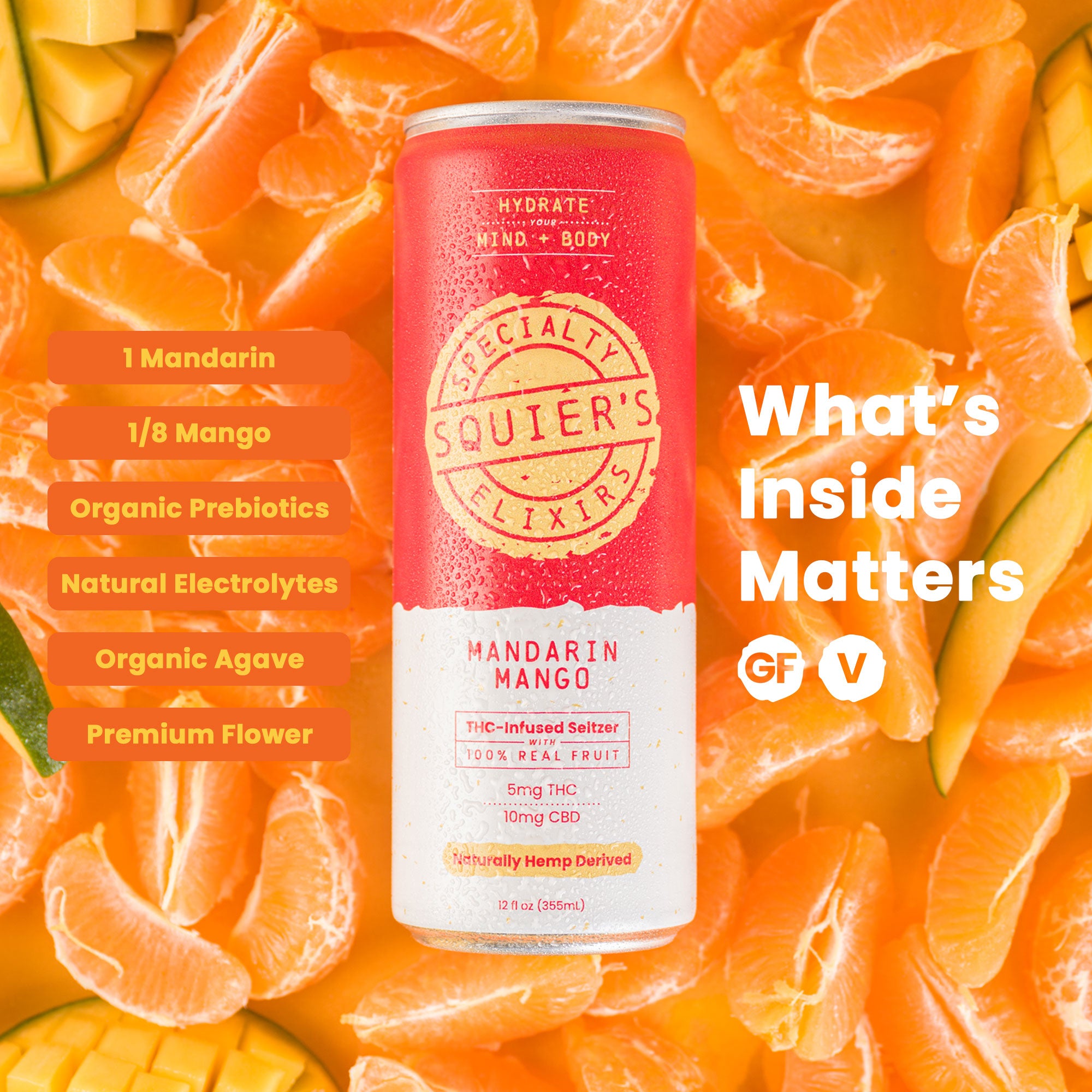 Mandarin Mango THC Seltzer