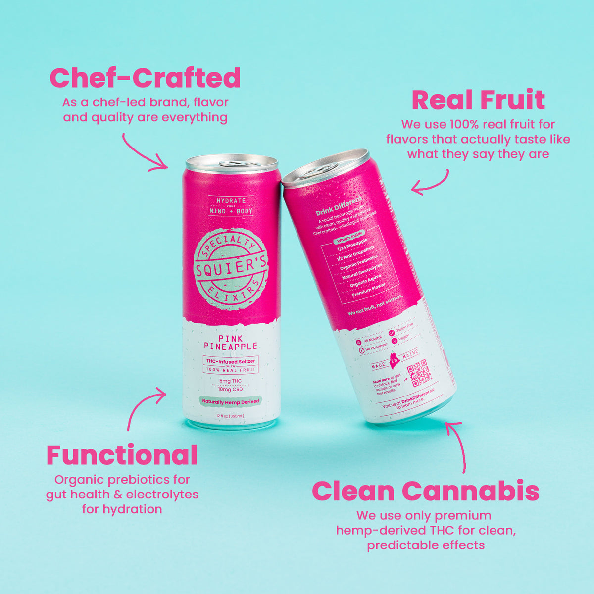 Pink Pineapple THC Seltzer – Pink Lemonade Vibes | Squier’s Elixirs ...