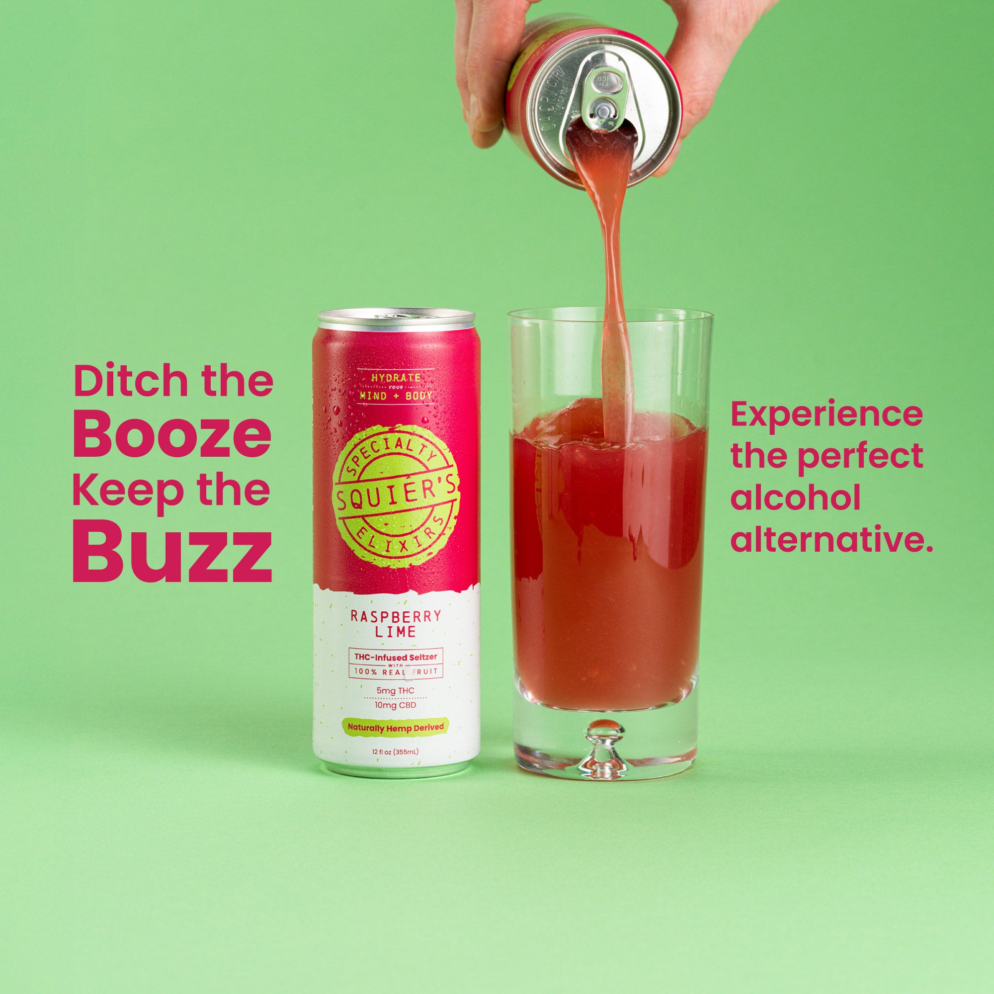 Raspberry Lime THC Seltzer